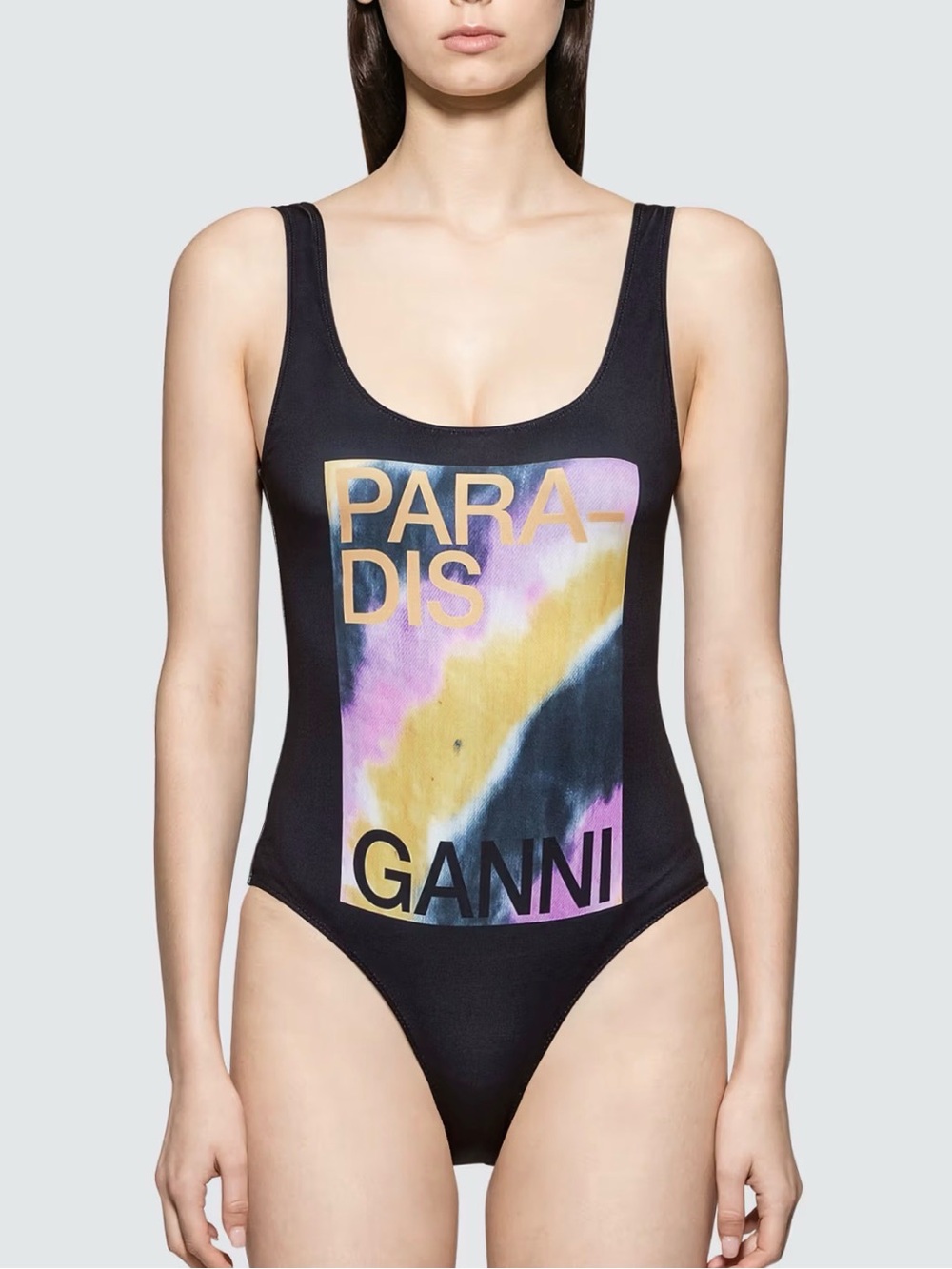 Ganni Paradis One Piece Swimsuit Black Medium